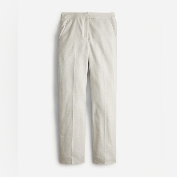 J. Crew Pants - JCrew Kate linen blend pants size 10 flax ivory